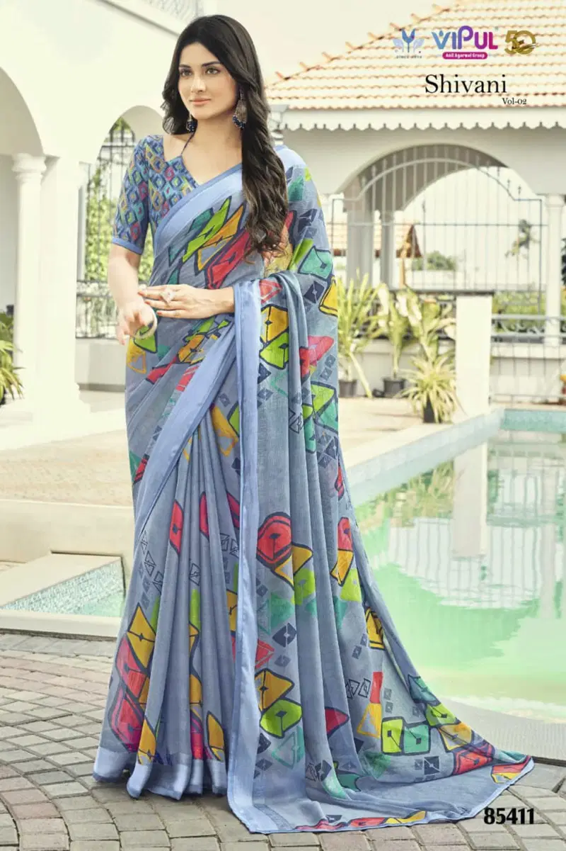 Shivani Vol 2 By Vipul Georgette Saree Exporters In India